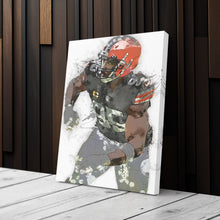 Load image into Gallery viewer, Myles Garrett Canvas Art – Cleveland Browns Wall Decor
