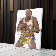 Load image into Gallery viewer, Kareem Abdul-Jabbar Canvas Art – Los Angeles Lakers Wall Decor
