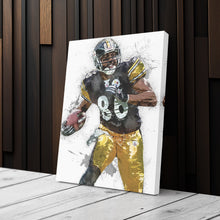 Load image into Gallery viewer, Hines Ward Canvas Art – Pittsburgh Steelers Wall Decor
