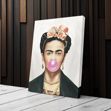 Load image into Gallery viewer, Frida Kahlo Gum Canvas – Iconic Artist Wall Art Gift for Feminist &amp; Art Lovers
