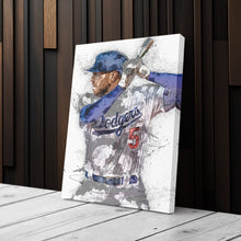Load image into Gallery viewer, Freddie Freeman Canvas Art – Los Angeles Dodgers Wall Decor
