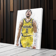 Load image into Gallery viewer, Tyrese Haliburton Canvas Art – Indiana Pacers Wall Decor
