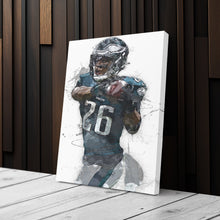 Load image into Gallery viewer, Saquon Barkley Canvas Art - Philadelphia Eagles Wall Decor
