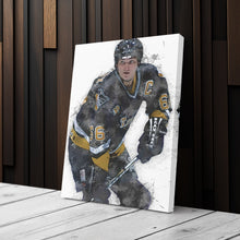 Load image into Gallery viewer, Mario Lemieux Canvas Art – Pittsburgh Penguins Wall Decor
