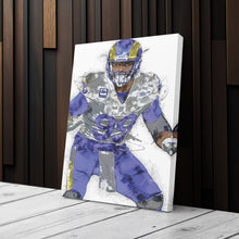 Load image into Gallery viewer, Aaron Donald Canvas Art – Los Angeles Rams Wall Decor
