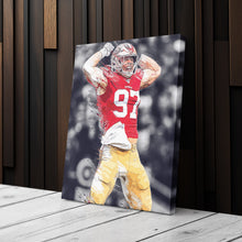 Load image into Gallery viewer, Nick Bosa Canvas Art – 49ers NFL Celebration Wall Decor
