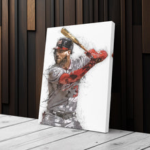Load image into Gallery viewer, Bryce Harper Canvas Art – Washington Nationals Wall Decor
