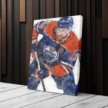 Load image into Gallery viewer, Leon Draisaitl Canvas Art – Edmonton Oilers Wall Decor

