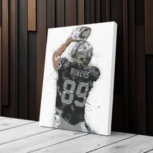 Load image into Gallery viewer, Brock Bowers Canvas Art – Las Vegas Raiders Wall Decor
