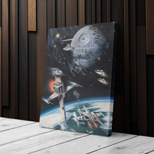 Load image into Gallery viewer, Death Star, Star Destroyer, Battle, TIE Interceptor Canvas Wall Art Decor - Star Wars Epic Art
