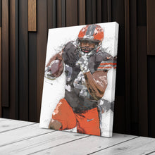 Load image into Gallery viewer, Nick Chubb Canvas Art – Cleveland Browns Wall Decor
