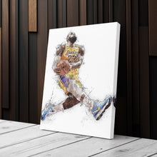 Load image into Gallery viewer, LeBron James Dunk Canvas Art – Los Angeles Lakers Wall Decor
