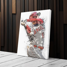 Load image into Gallery viewer, Shohei Ohtani Canvas Art – Los Angeles Angels Wall Decor
