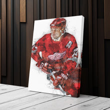 Load image into Gallery viewer, Paul Coffey Canvas Art – Detroit Red Wings Wall Decor
