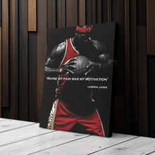 Load image into Gallery viewer, LeBron James Canvas Print – Cleveland Cavaliers Basketball Quote Wall Art Decor

