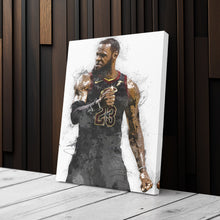 Load image into Gallery viewer, LeBron James Canvas Art – Cleveland Cavaliers Wall Decor
