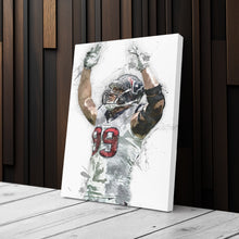 Load image into Gallery viewer, J.J. Watt Canvas Art – Houston Texans Wall Decor
