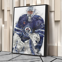 Load image into Gallery viewer, Connor Hellebuyck Canvas Art – Winnipeg Jets Wall Decor
