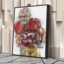 Load image into Gallery viewer, Christian McCaffrey Canvas Art – San Francisco 49ers Wall Decor
