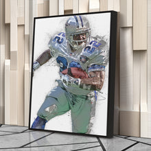 Load image into Gallery viewer, Emmitt Smith Canvas Art – Dallas Cowboys Wall Decor

