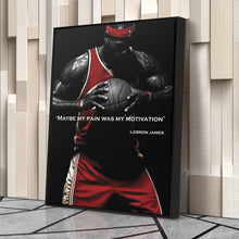 Load image into Gallery viewer, LeBron James Canvas Print – Cleveland Cavaliers Basketball Quote Wall Art Decor
