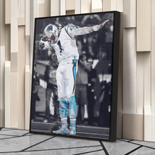 Load image into Gallery viewer, Cam Newton Canvas Art - Panthers Dab Celebration Wall Decor
