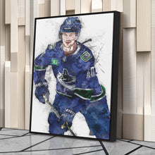 Load image into Gallery viewer, Elias Pettersson Canvas Art – Vancouver Canucks Wall Decor
