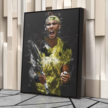 Load image into Gallery viewer, Rafael Nadal Canvas Print – Iconic Tennis Wall Art for Man Cave or Home
