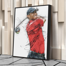 Load image into Gallery viewer, Tiger Woods Canvas Print – Masters Golf Wall Art Decor
