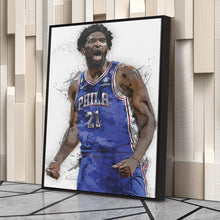 Load image into Gallery viewer, Joel Embiid Canvas Art – Philadelphia 76ers Wall Decor
