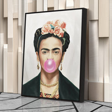Load image into Gallery viewer, Frida Kahlo Gum Canvas – Iconic Artist Wall Art Gift for Feminist &amp; Art Lovers
