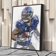 Load image into Gallery viewer, Saquon Barkley Canvas Art – New York Giants Wall Decor
