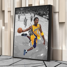 Load image into Gallery viewer, Kobe Bryant Lakers Dunking Canvas Wall Art Decor - NBA Slam Dunk Poster
