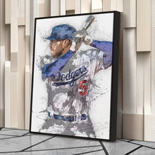 Load image into Gallery viewer, Freddie Freeman Canvas Art – Los Angeles Dodgers Wall Decor

