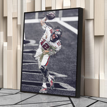 Load image into Gallery viewer, Tom Brady Canvas Art – Buccaneers Spiking Ball Decor
