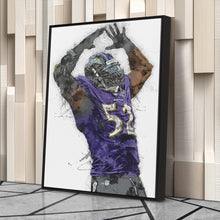 Load image into Gallery viewer, Ray Lewis Wall Art - Baltimore Ravens NFL Wall Decor
