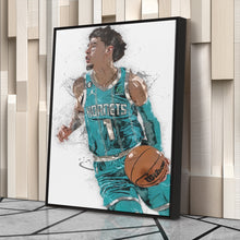 Load image into Gallery viewer, LaMelo Ball Canvas Art – Charlotte Hornets Wall Decor
