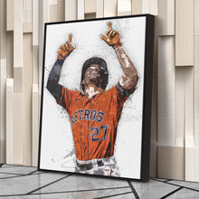 Load image into Gallery viewer, José Altuve Canvas Art - Houston Astros Wall Decor
