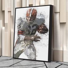 Load image into Gallery viewer, Jim Brown Canvas Art – Cleveland Browns Wall Decor

