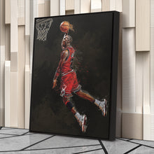 Load image into Gallery viewer, Michael Jordan Slam Dunk Canvas – Chicago Bulls Basketball Wall Art for Home &amp; Man Cave
