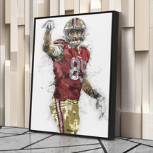 Load image into Gallery viewer, George Kittle Canvas Art – San Francisco 49ers Wall Decor
