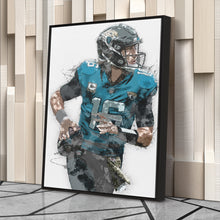 Load image into Gallery viewer, Trevor Lawrence Canvas Art – Jacksonville Jaguars Wall Decor
