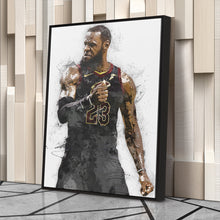 Load image into Gallery viewer, LeBron James Canvas Art – Cleveland Cavaliers Wall Decor
