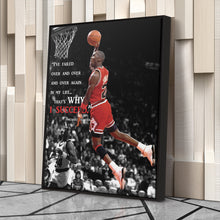 Load image into Gallery viewer, Michael Jordan Quote Canvas – Chicago Bulls Basketball Wall Art for Home Decor
