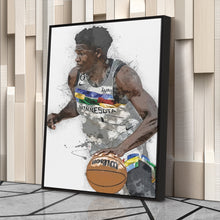 Load image into Gallery viewer, Anthony Edwards Canvas Art – Minnesota Timberwolves Wall Decor
