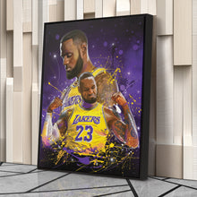 Load image into Gallery viewer, LeBron James Lakers Canvas – NBA Wall Art for Man Cave
