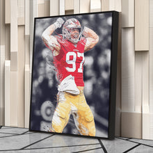 Load image into Gallery viewer, Nick Bosa Canvas Art – 49ers NFL Celebration Wall Decor
