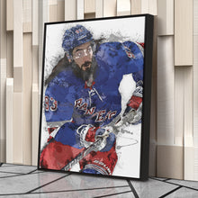 Load image into Gallery viewer, Mika Zibanejad Canvas Art – New York Rangers Wall Decor
