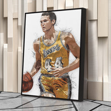 Load image into Gallery viewer, Jerry West Canvas Art – Los Angeles Lakers Wall Decor
