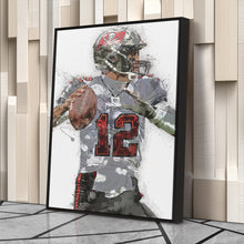 Load image into Gallery viewer, Tom Brady Canvas Art – Tampa Bay Buccaneers Wall Decor
